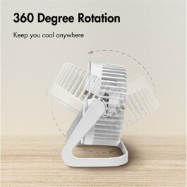 USB-Schreibtischventilator 15,24 cm 40 dB weiß