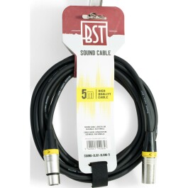 Hochwertiges Audiokabel BST SOUND-XLRM-XLRF-5 5m XLR...
