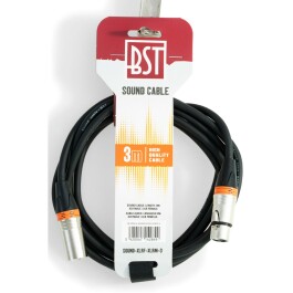 Hochwertiges Audiokabel BST SOUND-XLRM-XLRF-3 3m XLR...