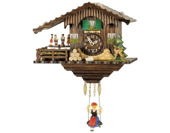 Kuckulino Schwarzwalduhr Schweizerhaus mit Quarzwerk +...