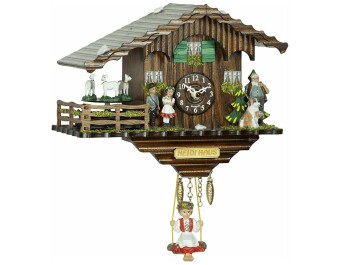 Kuckulino Schwarzwalduhr Schweizerhaus mit Quarzwerk +...