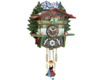 Kuckulino Schwarzwalduhr Schweizerhaus mit Quarzwerk und...