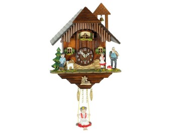 Kuckulino Schwarzwalduhr mit Quarzwerk und Kuckucksruf...