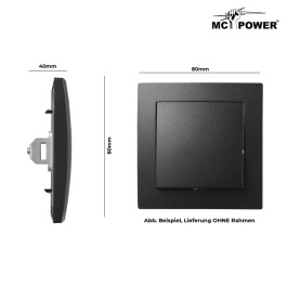 Blindabdeckung / Blende McPower Flair matt schwarz