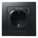 Schutzkontakt-Steckdose McPower Flair 1x USB-C 18W PD 1x USB-A matt schwarz