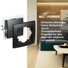 Wechselschalter McPower Flair 250V~/10A UP matt schwarz