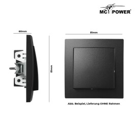 Wechselschalter McPower Flair 250V~/10A UP Steckanschluss matt schwarz