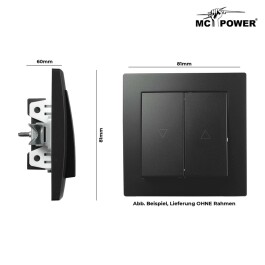 Jalousie-Taster McPower Flair Hoch und Runter 250V~/10A UP matt schwarz