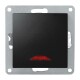 Schalter McPower Flair 250V~/10A UP matt schwarz mit Orientierungsleuchte