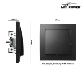 Kreuzschalter McPower Flair 250V~/10A UP matt schwarz