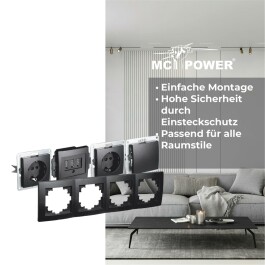 Rahmen McPower Flair 4-fach matt schwarz
