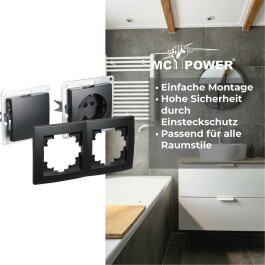 Rahmen McPower Flair 2-fach matt schwarz