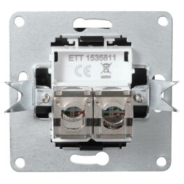 Netzwerk-Dose McPower Flair CAT6A UP matt schwarz...