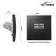 Netzwerk-Dose McPower Flair CAT6A UP matt schwarz vollgeschirmt