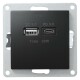 USB-Ladedose McPower Flair 2-fach 3,4A matt schwarz