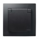 Schutzkontakt-Steckdose McPower Flair 250V~/16A UP IP44 matt schwarz