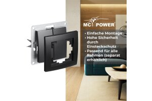 Wechselschalter McPower Flair 2-fach 250V~/10A UP matt schwarz
