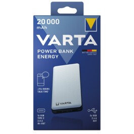 Akku Powerbank VARTA 5V/20.000mAh Energy weiß...