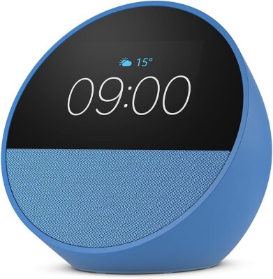 Amazon Echo Spot (2024) smarter Wecker mit Display und Alexa blau