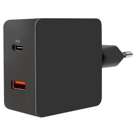 USB Ladegerät 230V Netzteil 1xUSB-A 1xUSB-C 18W max...