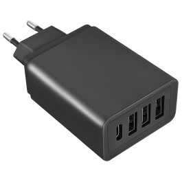 USB Ladegerät 230V Netzteil 3xUSB-A 5V/3A,1xUSB-C...