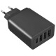 USB Ladegerät 230V Netzteil 3xUSB-A 5V/3A,1xUSB-C 5V/2,4A 27W,
