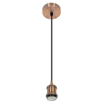 Hängeleuchte mit Metall Fassung E27 Ø 50mm bronze