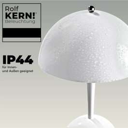 LED-Tischleuchte ROLF KERN „Stil“ 24cm weiß Akku dimmbar