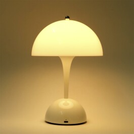 LED-Tischleuchte ROLF KERN „Stil“ 24cm weiß Akku dimmbar