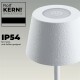LED-Tischleuchte ROLF KERN „Club Nano“ 21cm weiß Akku dimmbar