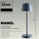 LED-Tischleuchte ROLF KERN „Club Nano“ 21cm Basaltgrau Akku dimmbar