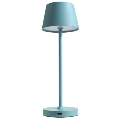 LED-Tischleuchte ROLF KERN „Club Nano“ 21cm Türkis Akku dimmbar