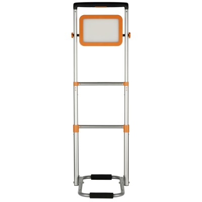 LED-Strahler Lift 50W mit höhenverstellbarem Fuß klappbar grau-orange