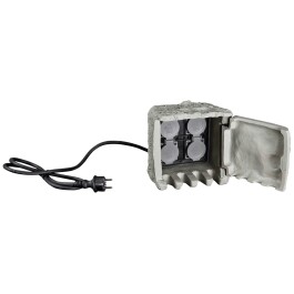 Außensteckdose 4-Fach IP44 stein optik...