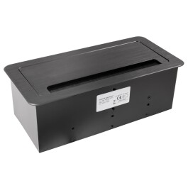 Tisch-Einbausteckdose 2 fach 2 USB 2 RJ45 schwarz mit...
