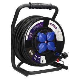 Kabeltrommel 4-fach 40m IP44 H07RN-F 3x2,5mm² mit...