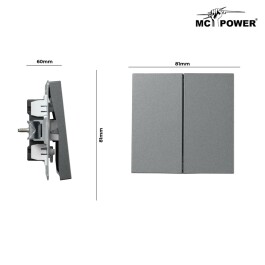 Taster McPower Shallow 2-fach 250V~10A UP Steckanschluss...