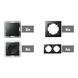 Schalter und Steckdosen Set McPower Flair Standard matt...