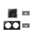 Steckdosen Set McPower Flair Beginner 2S matt schwarz 3-teilig