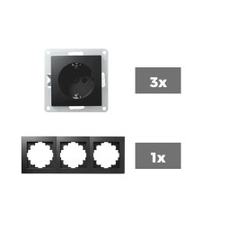 Schalter und Steckdosen Set McPower Flair Beginner 3S...