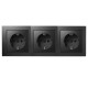 Schalter und Steckdosen Set McPower Flair Beginner 3S matt schwarz 4-teilig