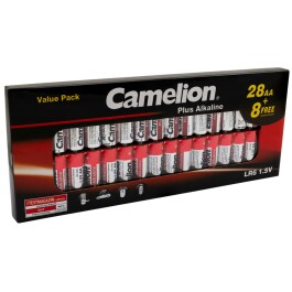 Mignon-Batterie Alkaline 1,5V Typ AA/LR06 28+8 Pack