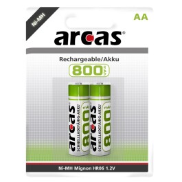 Mignon-Akku NiMH 1,2V 800mAh NiMh Typ AA 2er-Blister