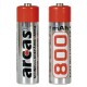 Mignon-Akku NiMH 1,2V 800mAh NiMh Typ AA 2er-Blister