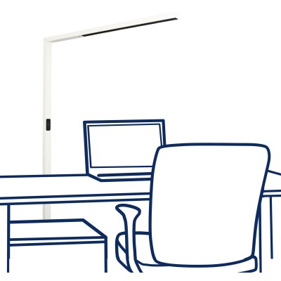 LED-Schreibtisch-Stehleuchte ROLF KERN „Clever-Pro“ mit Touch Display PIR & Tageslicht-Sensor