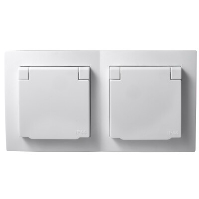 Steckdosen Set McPower Flair Beginner 2S-IP44 3-teilig weiß IP44