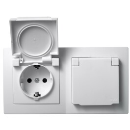Steckdosen Set McPower Flair Beginner 2S-IP44 3-teilig weiß IP44