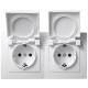 Steckdosen Set McPower Flair Beginner 2S-IP44 3-teilig weiß IP44