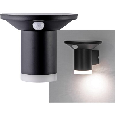 LED Solar Wandleuchte SWL-AS500 IP44 warmweiß 3000K PIR Sensor