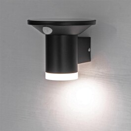 LED Solar Wandleuchte SWL-AS500 IP44 warmweiß 3000K PIR Sensor